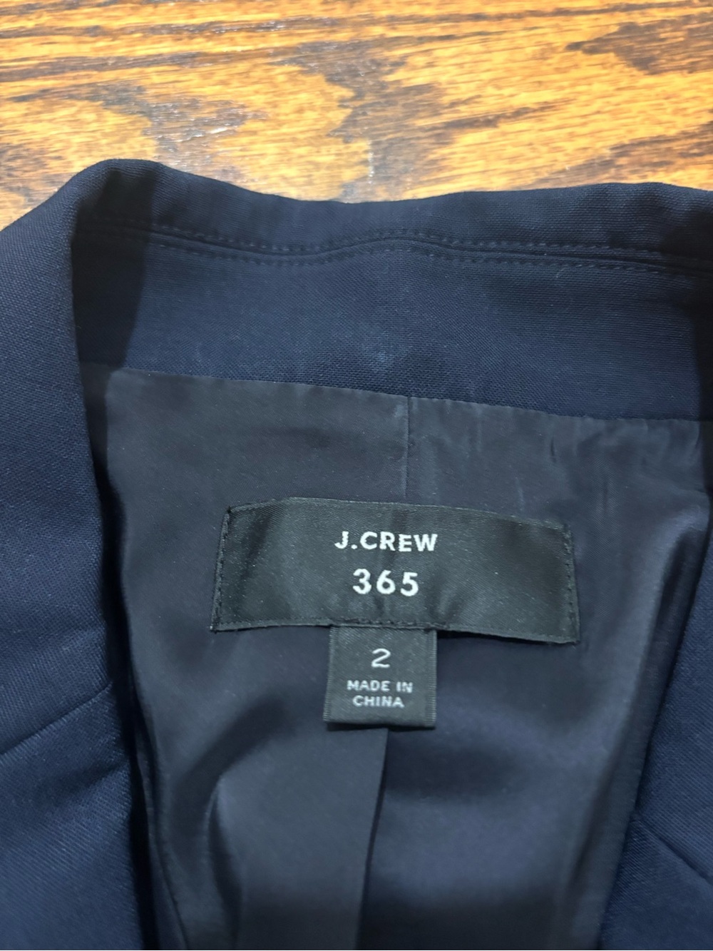 J. Crew Women 365 Wool Blend Blazer Single Button Navy Blue Size 2 Preppy - Picture 5 of 6